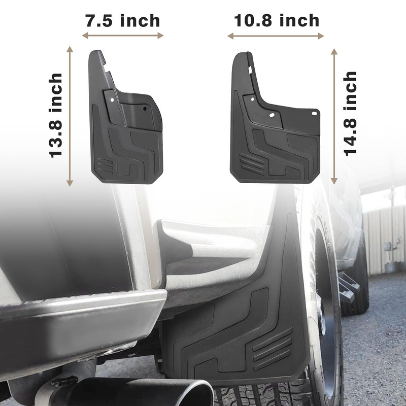 Muslogy for 2023+ Colorado Mud Flaps Without Fender Flare Front
