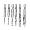 6PCS Hex Shank Combination Drill Tap 3 in 1 HSS