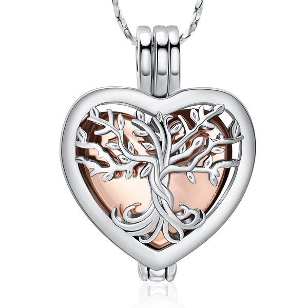 Tree of Life Urn Necklaces for Ashes Heart Shape Cremation