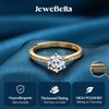 JeweBella Adjustable 925 Sterling Silver Rings for Women 18K Gold
