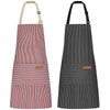 NLUS 2 Pack Kitchen Cooking Aprons, Adjustable Bib Soft Chef