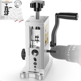 SMOQIO Wire Stripper Machine, 0.08" to 0.79" Scrap Wire Stripping, Manual/Drill-Powered Copper Stripper, Gift for Electricians and DIY with Clear Instruction