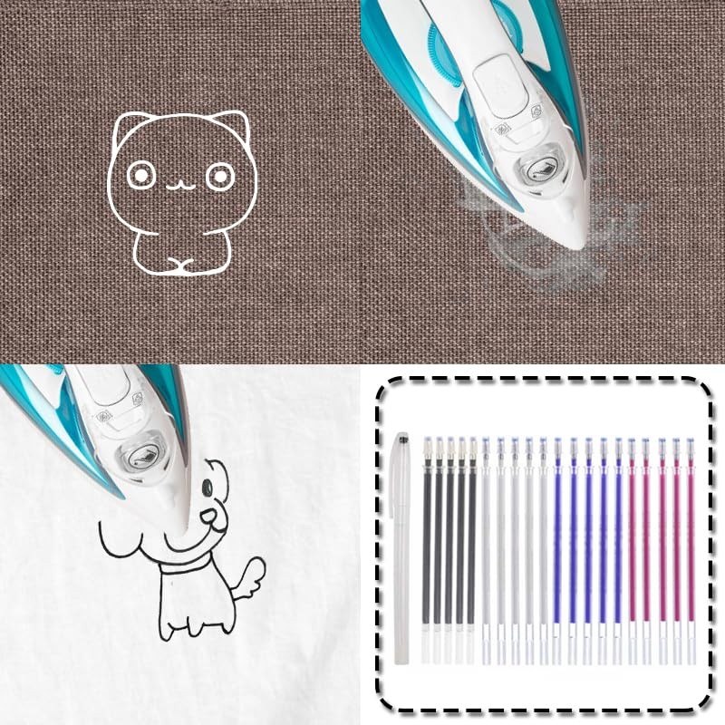 Heat Erasable Chaco Pen for Sewing Mark Signs Iron-On Heat