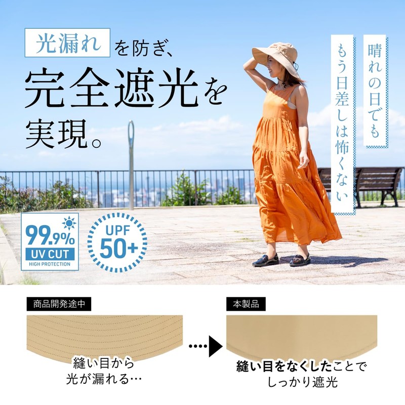 Monilo Women's Sun Umbrella Hat, UV Protection Rate Over 99.9%,