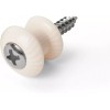 StewMac Waverly Guitar Strap Button, Ivoroid Button, Chrome Screw