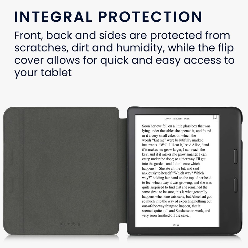 kwmobile Case Compatible with Tolino Vision 6 - Faux Leather