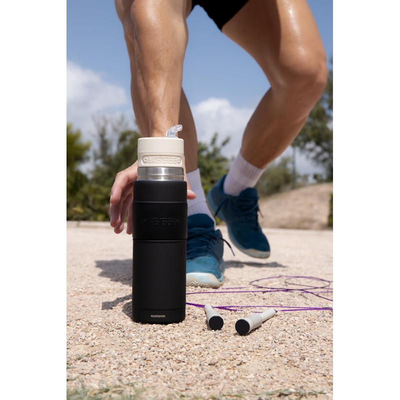 Ecottento Matte Self-Priming Thermos Flask 750 ml, 24 Hours Hot