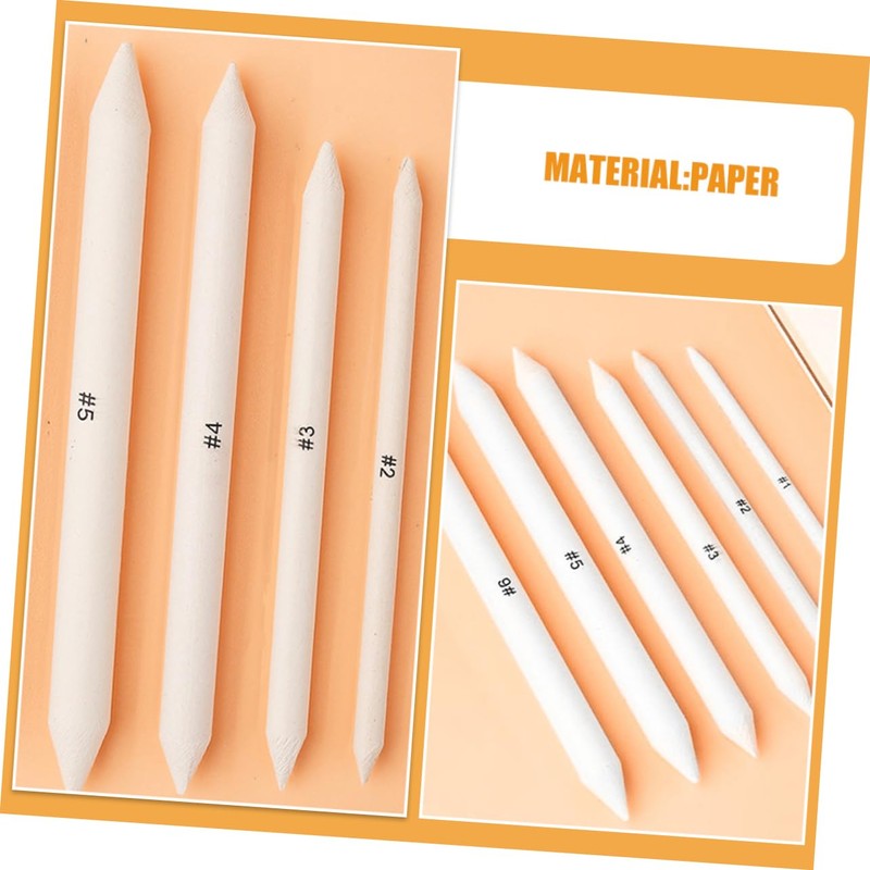 SHOWERORO 6pcs Chalk Pencils Drawing Pencils Highlight Chalk Erasers for