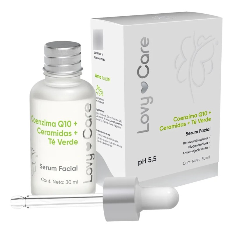 Srum Q10 Ceramidas T verde Nutre y Refuerza Barrera Cutnea