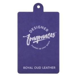 Designer Fragrances Royal Oud Leather Air Fresheners 2D Cards, Black, One