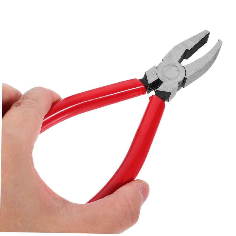 VILLFUL Heavy Duty Glass Breaking Pliers with Curved Jaw Precision