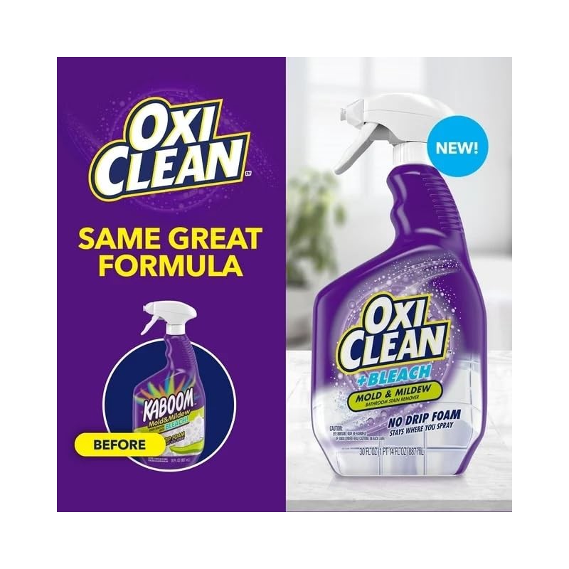 Kaboom OxiClean plus Bleach, No Drip Foam, Mold & Mildew