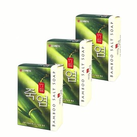 Bamboo salt soap 3 packs Salt marine skin natural cleansing sensitive pure antibacterial Cash on delivery or payment upon order / 죽염 비누 3개입 소금 해양 피부 천연 클렌징 민감 순수 항균 착불 또는 주문시 결제