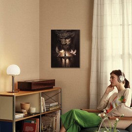 Fantasy Artists Framed Jesus Christ Wall Art Canvas Christmas Gifts Christian Painting Prints Biblical Wall Decor Religious Room Decor for Church Prayer Room Christian Schools Hospitals 12" x 16"