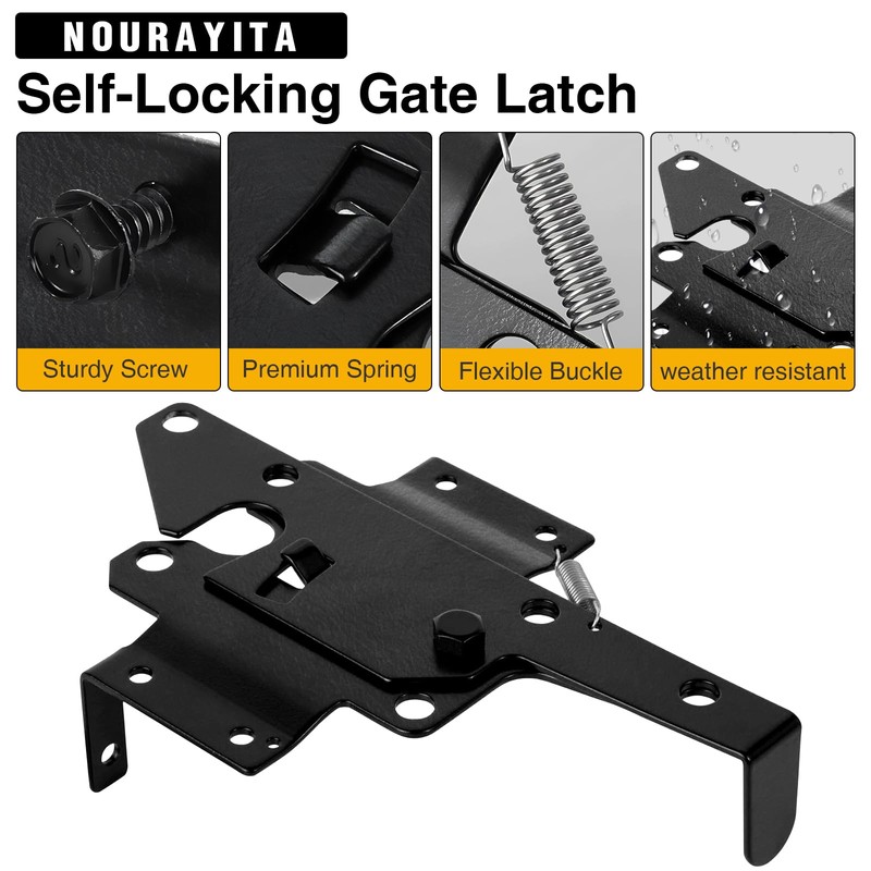 Self Closing Gate Hinge and Latch Kit for Wooden/Vinyl Fence