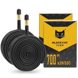 MAKELEN - 2 tubos de bicicleta de 700 x 28 C/32 C, válvula Schrader AV de 48 mm, tubo de neumático de bicicleta 700 C para bicicleta de carretera