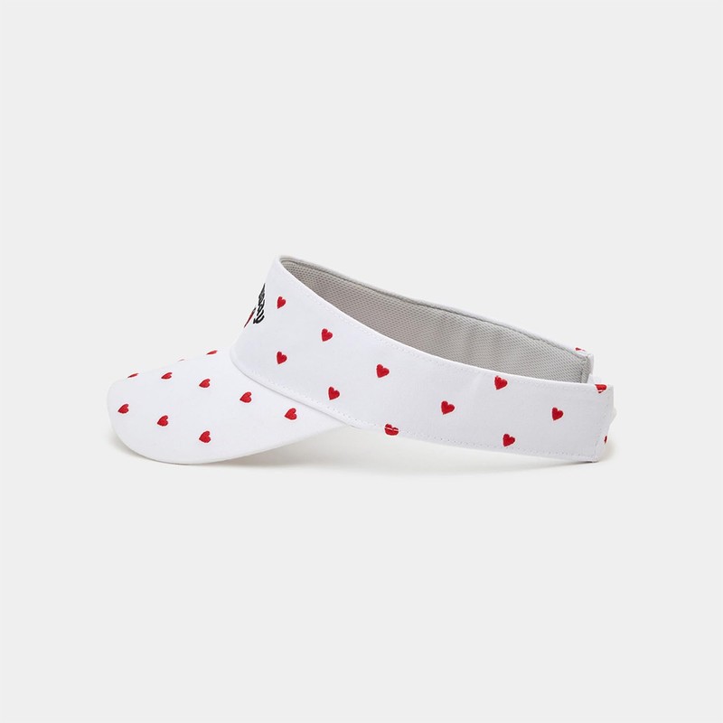 Callaway C24191208 Women's Sun Visor (Heart Pattern, Adjustable Sizing), Hat,