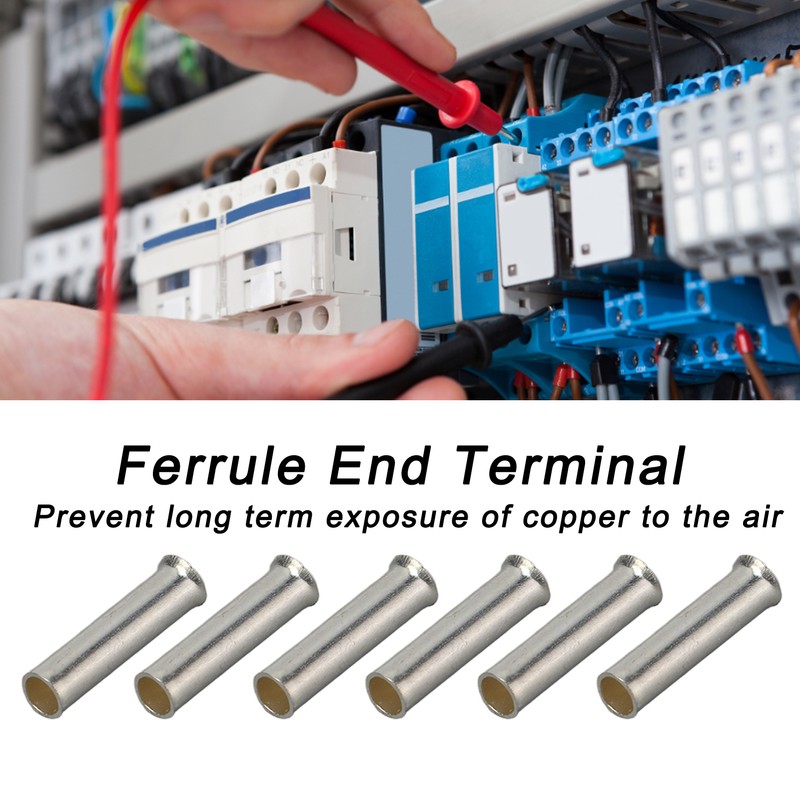 1000Pcs Wire Ferrule Copper Crimp Connector Tinned Wires Ferrules Kit