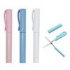 LEEQ Pack of 4 Pocket Scissors - Coloured Scissors, Folding