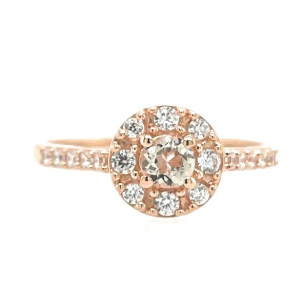 Natural Peach Morganite 14k Rose Gold Over Sterling Silver Engagement