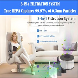 Z-1000 Filter Replacement For TruSens Z-1000 Air Purifier, Part # AFH-Z1000-01（3 H13 H-EPA Filter + 4 x Activated carbon ）used for Small Room