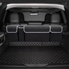 ZUJIACUN Car trunk organizer bag with lid, rear suspension organizer