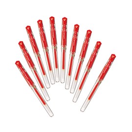 Mitsubishi Pencil Hako UM153.15 Gel Ballpoint Pen, Uni-Ball Signo Bold Point 1.0, Red, 10 Pens