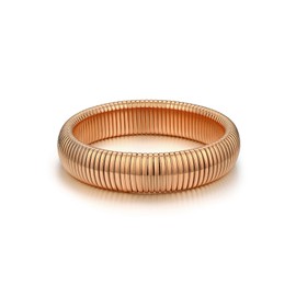 Bestyle Elastic Bracelet Stainless Steel Stretch Snake Bangle for Women Girls, Width 10 mm, 16 mm, 20 mm, Silver, Gold, Rose Gold, Black, Stainless Steel