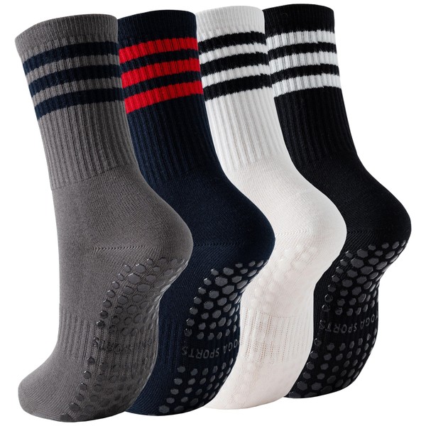 Pilates Socks for Women, Non Slip Gripper Socks for Yoga,Barre,Hospital,Barefoot