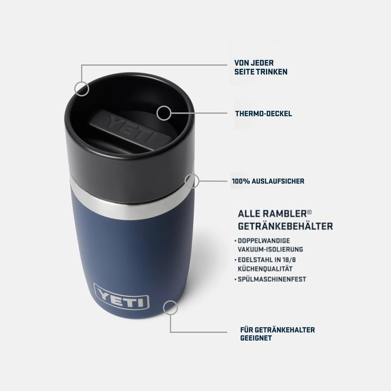 YETI Rambler 8 oz (236 ml) Travel Bottle with 100%