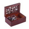 1Pc Solid Wood Miniature 18 Note Wind Up Music Box