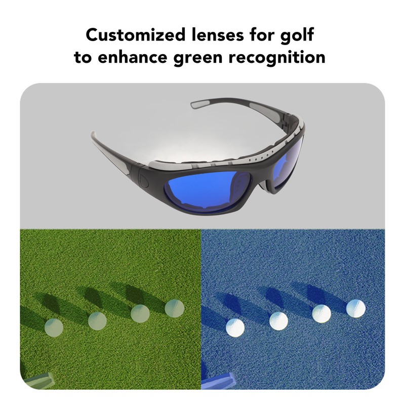 Golf Ball Finder Glasses PC Clear Wide View Anti Slip