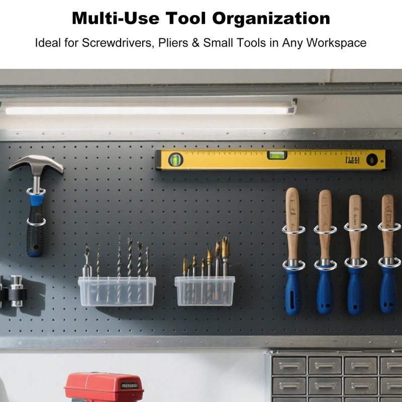 KGCGJVB 5Pcs Pegboard Screwdriver Holder Tool Organizers Double-Ring Peg Board