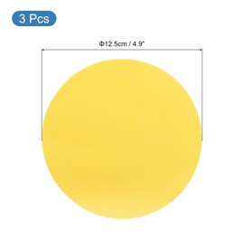 uxcell 3Pcs Rubber Jar Opener Grippers Pads, Multi-function Heat-insulated Non-Slip Grippers Pads for Jars, Kitchen Tool for Easy Opening (Yellow, Circle)