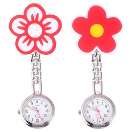 UKCOCO Practical Nurses Watch Electronic Clip Watches with Night Glow Function for Nurses Pocket Watch for Use in and Office Pack of 2