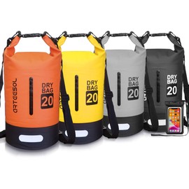 Blackace arteesol Waterproof Dry Bag 5L 10L 20L 30L 20L 20L 30L Waterproof Bag with Long Adjustable Handle for Kayaking Boat Excursion Canoe/Fishing/Rafting/Swimming/Snowboarding