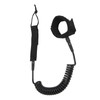 Surfboard Leash High Elasticity TPU Black Adjustable Coiled Surfing Leg