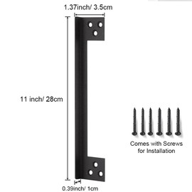 Door Latch Guard Plate 11 Inch, Outswing Door Security Latch Cover to Prevent Unauthorized Entry, L-Shaped Extra Door for Home/Hotel/School/Office Door Security, 1pc(Black)