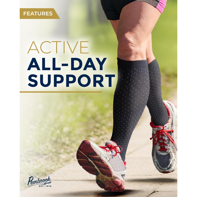 Pembrook Bamboo Viscose Light Compression Socks - 3 Pairs |