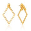 Goenjoy Boho Square Stud Earrings Jackets, Gold Minimalist Geometric V