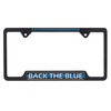 Police Back The Blue Open Black License Plate Frame