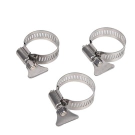 10-Pack 304 Stainless Steel Hose Clamps, Adjustable Thumb Screw Key-Type Clamps,5/6"-1 1/2" (21-38mm) Size, 8mm Bandwidth, Ideal for Plumbing, Automotive, and Machinery Applications (21-38mm)