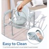 HOMLAND 3-in-1 Bedside Commode Chair with Sturdy Dual-Crossbar Support Construction,