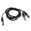 XLR Male to Dual XLR Female Cable Microphone Stereo Balanced