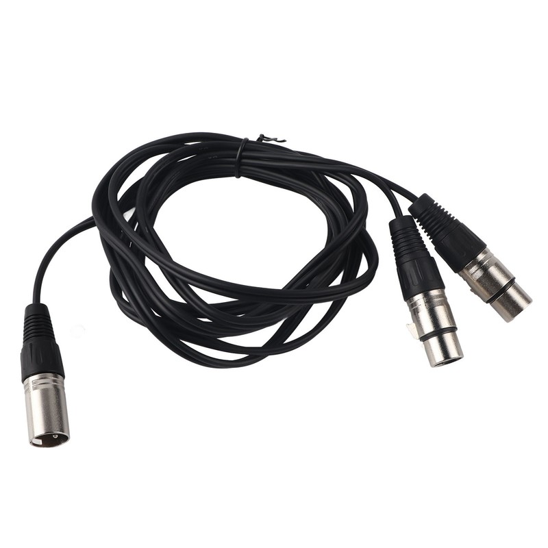 XLR Male to Dual XLR Female Cable Microphone Stereo Balanced