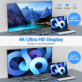 SUTOUG 10 in 1 USB C Hub Docking Station with 4K HDMI,USB-C Data Transfer Port, 2* USB3.0 Type-A, 2* USB 2.0 Type-A, SD/TF Card Reader, 3.5mm Stereo Jack for Mac OS & Windows