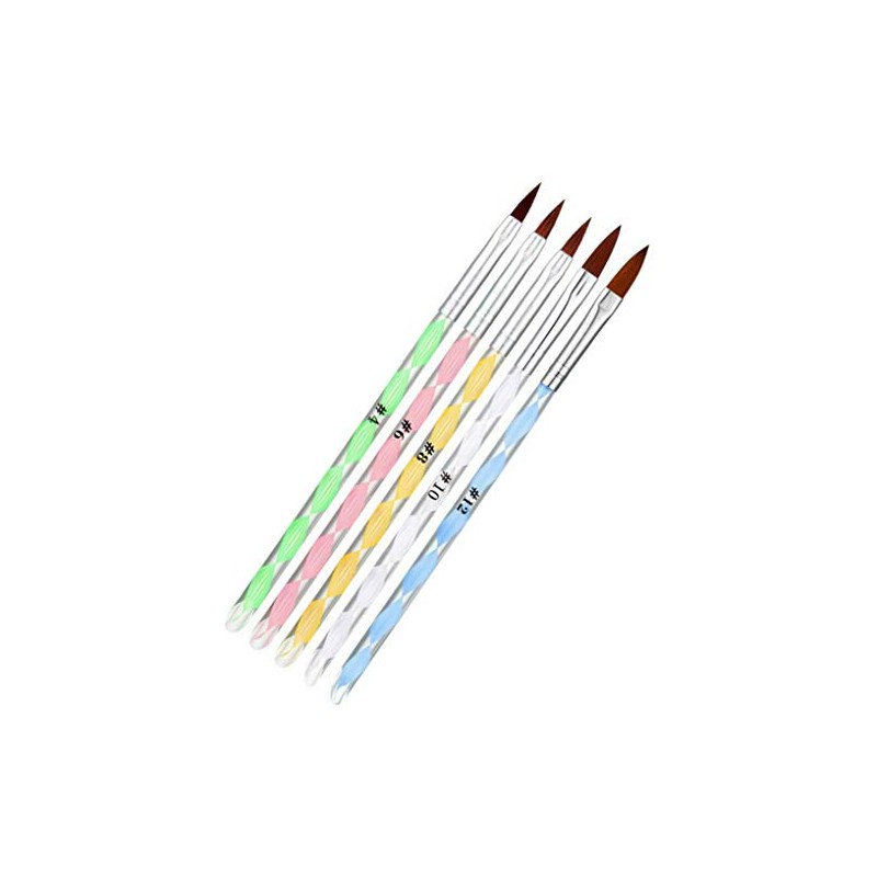 1 x 5-piece acrylic brush set, size 4, 6, 8,