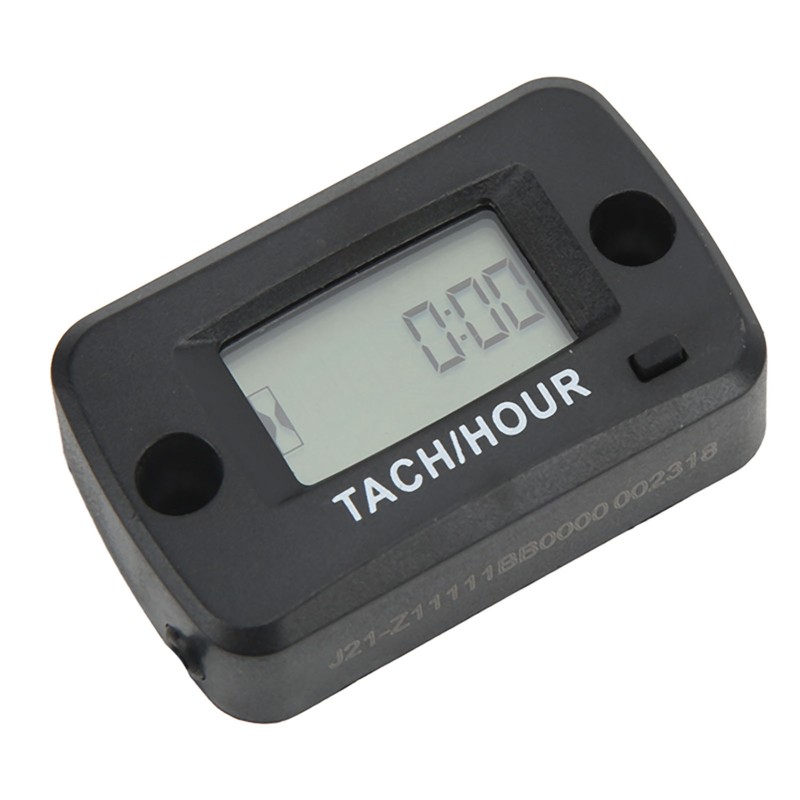 Digital Tach Hour Gauge LCD Display IP68 Waterproof 0‑999999H 0‑30000RPM
