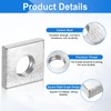 uxcell 10Pcs M5x10mmx2mm Square Nuts, Carbon Steel Zinc Plated Coarse