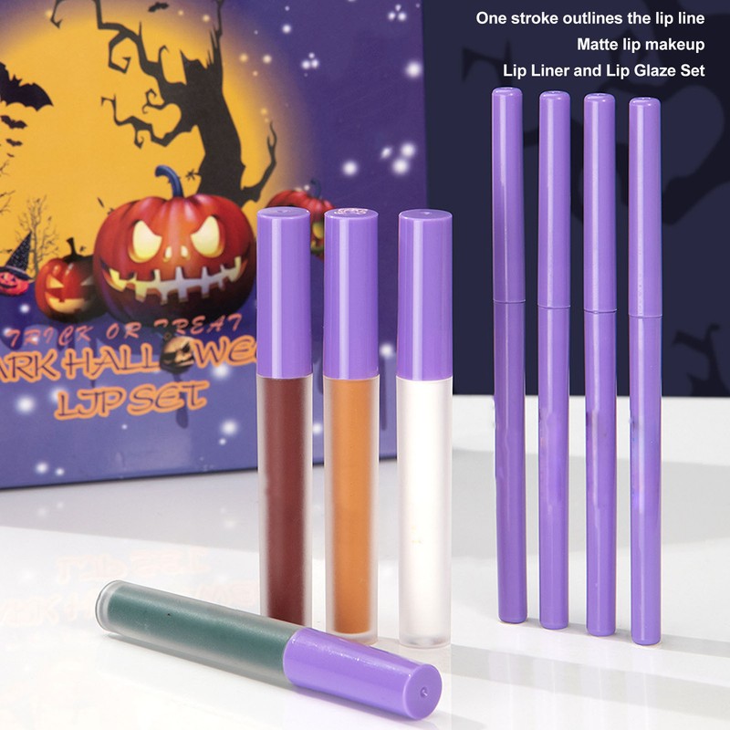 Lip Liner and Lipstick Makeup Set Long Lasting Matte Liquid